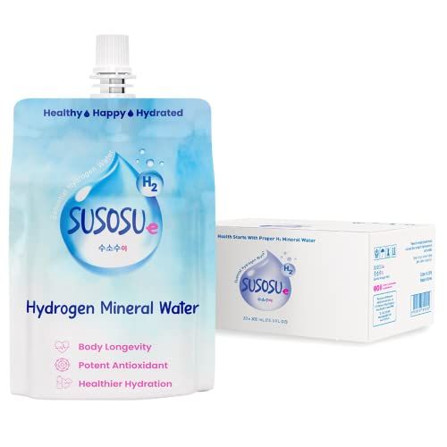 Susosu Hydrogen Water, Naturally Sourced Mineral Water from South Korea for Enhanced Hydration &amp; Antioxidant Benefits - Clean, Smooth Tasting, Non-Sparkling (10.5 Fl Oz (Pack of 20))