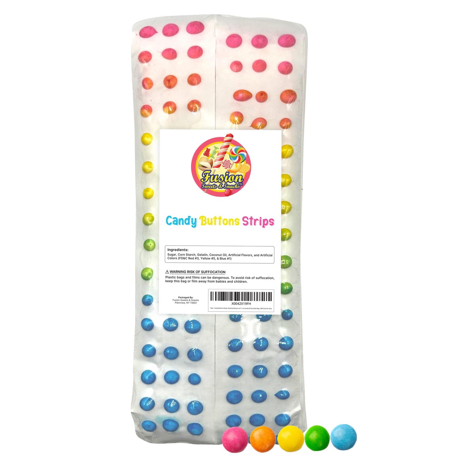 Candy Buttons Strips, Rainbow Buttons on Paper, Approximately 25 Strips of Fruit Flavor Vintage Dots Candies, Pastel Rainbow Candy Buttons on Paper Strips in Bulk