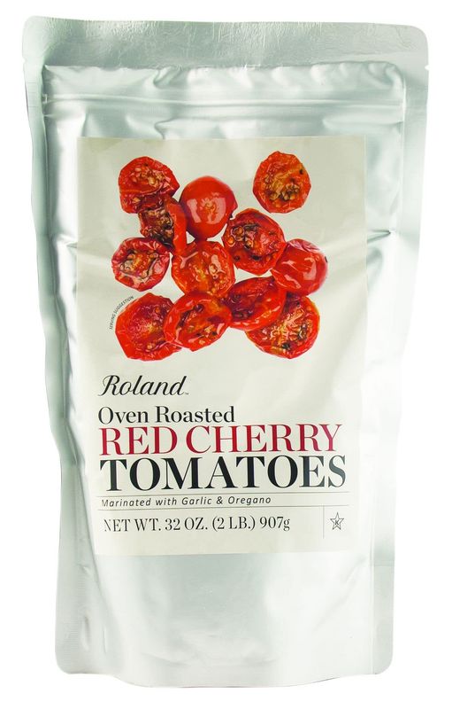 Roland Foods Oven Roasted Tomatoes, Marinated with Garlic and Oregano, Specialty Imported Food, - Bag cherry 32 Ounce