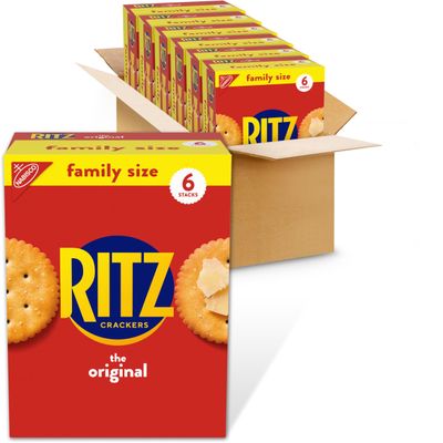 RITZ Original Crackers, Family Size, 6 - 20.5 oz Boxes