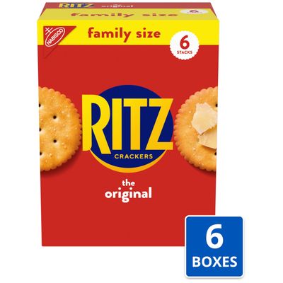 RITZ Original Crackers, Family Size, 6 - 20.5 oz Boxes