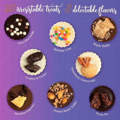 Astor Chocolate Belgian Truffles Dessert Party Gift Box, 20 Piece Set