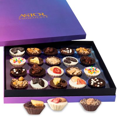 Astor Chocolate Belgian Truffles Dessert Party Gift Box, 20 Piece Set