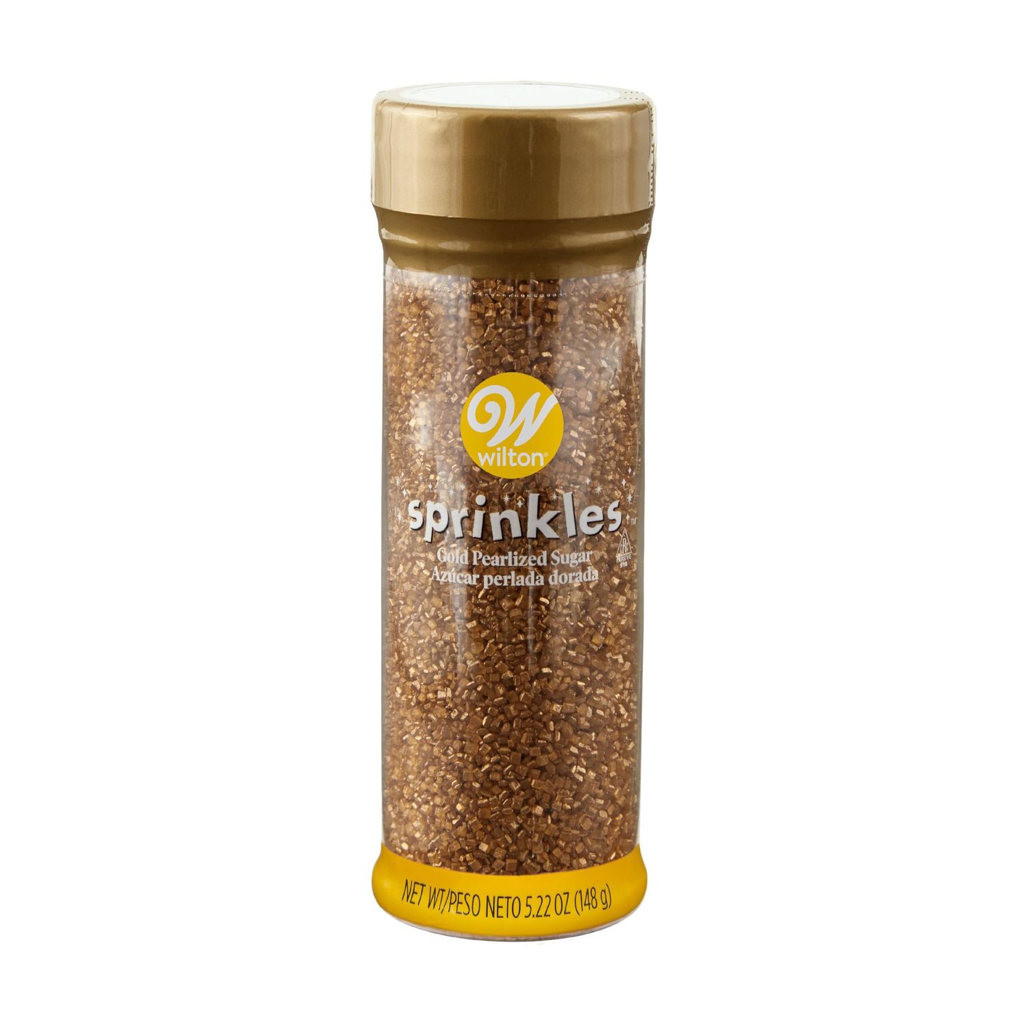 Wilton Gold Pearlized Sugar Sprinkles, Gold Sprinkles for Cookie &amp; Cake Decorating 5.22 Oz.