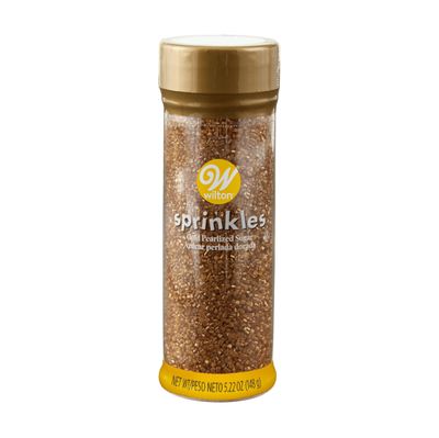 Wilton Gold Pearlized Sugar Sprinkles, Gold Sprinkles for Cookie &amp; Cake Decorating 5.22 Oz.