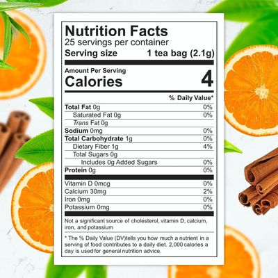 Total Tea SIimming Detox Tea Caffeine Free 25 Day Detox Tea Herbal Tea with Chamomile Hibiscus Tea Ginger Root for Colon Cleanse Natural Citrus Cinnamon Herbal Tea for Digestive Health