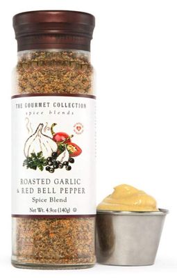 The Gourmet Collection Spice Blends Roasted Garlic and Red Bell Pepper Blend - Garlic Powder Seasoning for Cooking - Salt Free - Seafood, Meat, Eggs.