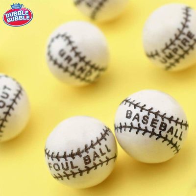 Dubble Bubble Home Run Baseball Bubble Gum Gumballs, 240-Count Jar