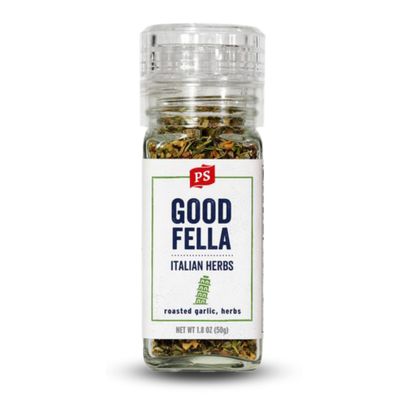 PS Seasoning Good Fella Italian Herb Seasoning Grinder- Roasted Garlic and Mixed Herbs, Italian Seasoning Grinder for Pasta, Steaks, Chicken- Italian Herb Blend for Grilling, Smoking or Baking