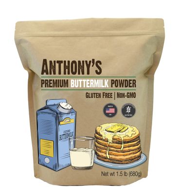 Anthony&#39;s Premium Buttermilk Powder, 1.5 lb, Gluten Free, Non GMO, Made in USA, Keto Friendly, Hormone Free