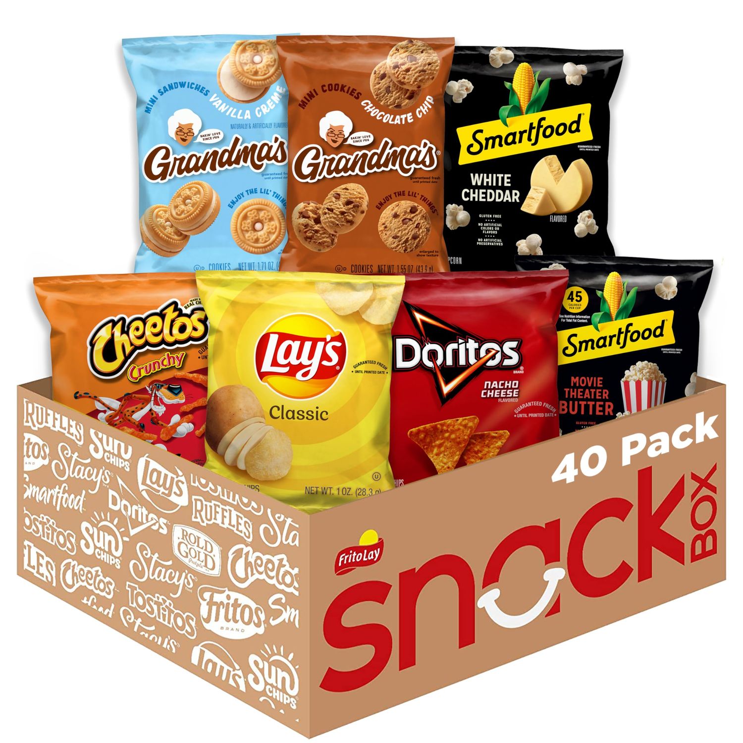 Frito Lay Ultimate Snacktime Mix with Grandma&#39;s and Classic Snacks, (Pack of 40) (Packaging May Vary)