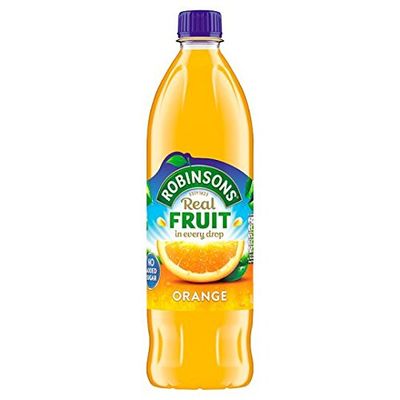 Robinsons Orange No Sugar Added 1L (Pack of 2)