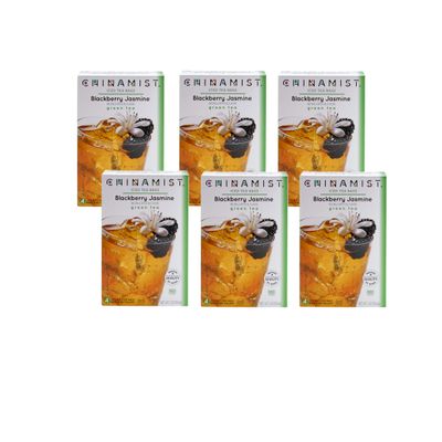 China Mist Iced Tea Brew-at-Home Iced Green Tea, Blackberry Jasmine, 2-Ounce Packages (Pack of 6)