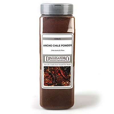 Dallesandro 20 oz. Gluten-Free Ancho Chile Powder, Certified Kosher &amp; Non-GMO