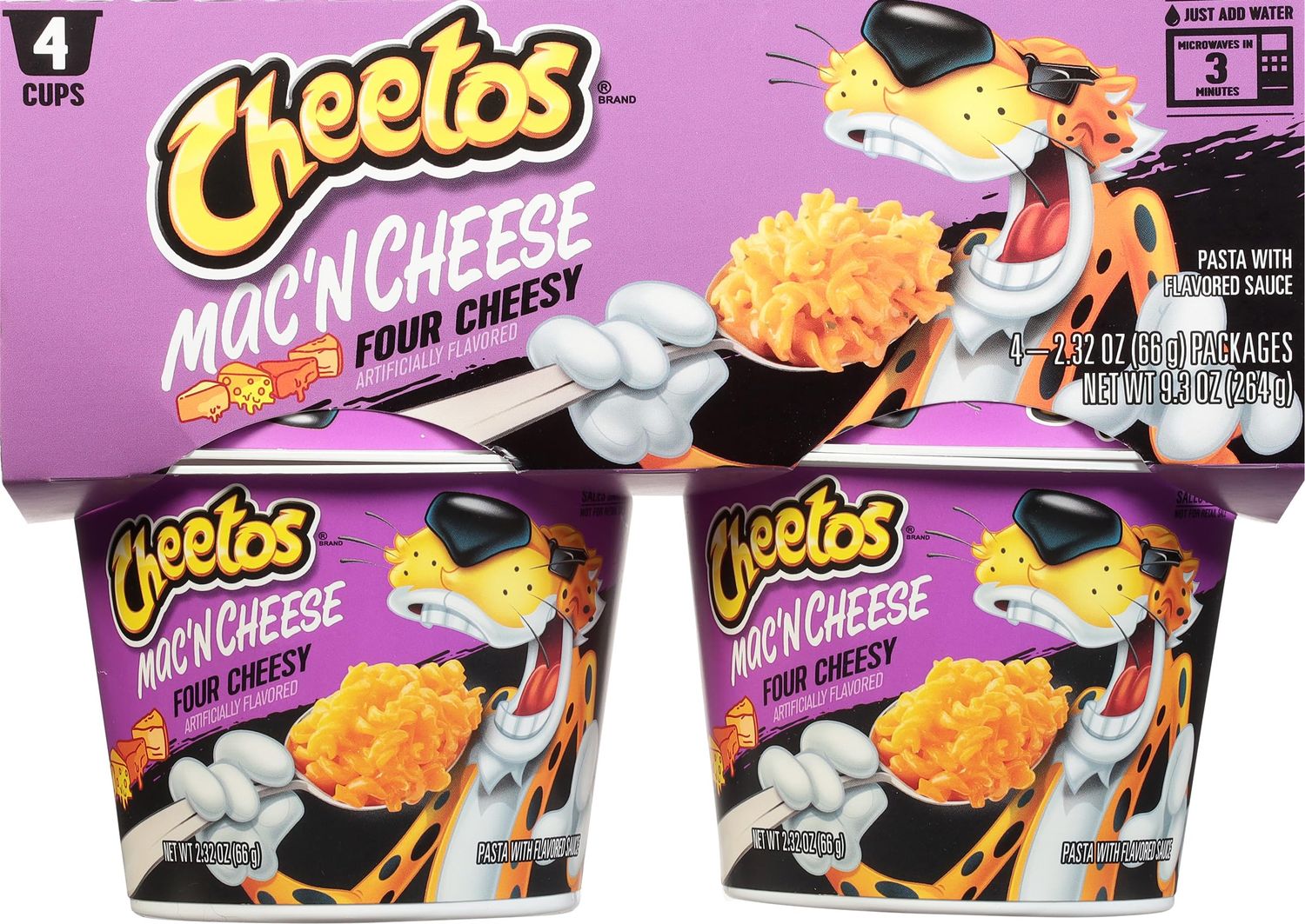 Cheetos Mac&#39;N Cheese Four Cheesy Flavor, 4 Count(Pack of 1)