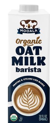 Mooala Barista Oatmilk - Shelf Stable, Oat Based Creamer for Coffee and Matcha, Organic, Non GMO, 32 FL OZ Case 1 (1 Pack, 32 FL Oz)