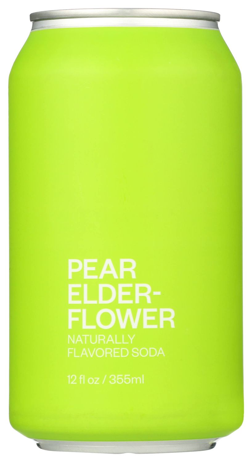 United Sodas Of America, Pear Elderflower Naturally Flavored Soda, 12 Fl Oz (Pack of 12)