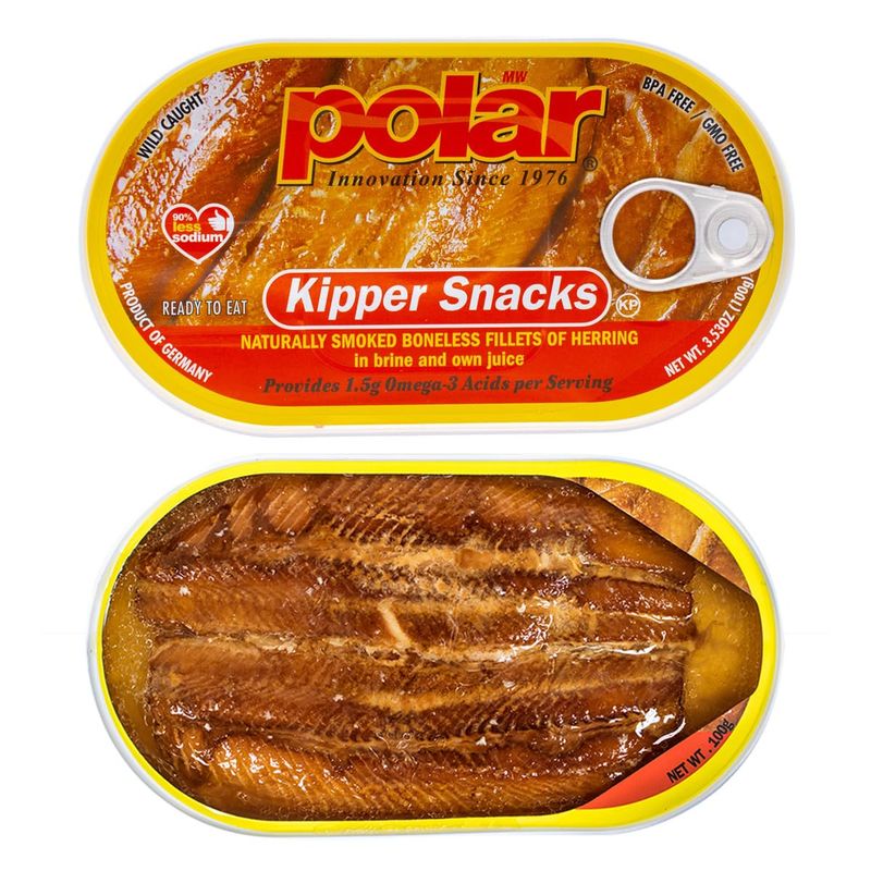 MW Polar Herring, Kipper Snacks, 3.53-Ounce (Pack of 12), 90% Less Sodium, Ready to Eat Canned Fish, Good Source of Vitamin D, Naturally Wood Smoked, No Artificial Flavors or Ingredients