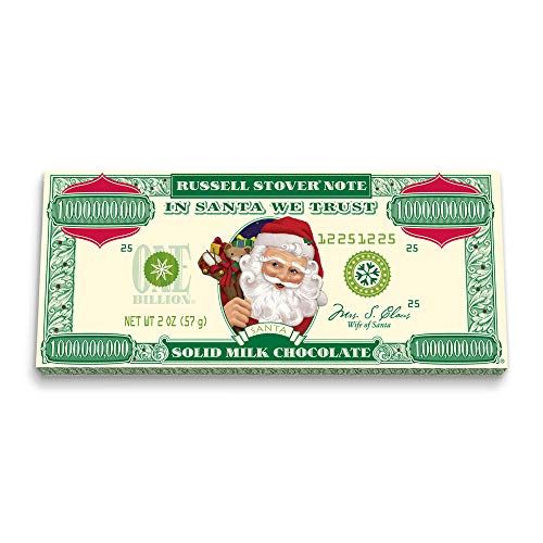 Russell Stover&#39;s Solid Milk Chocolate Santa Money, 2 oz. Bar