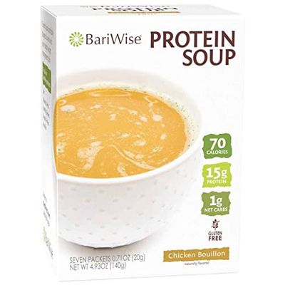 BariWise Protein Soup Mix, Chicken Bouillon, Gluten Free, Low Carb &amp; Keto Friendly (7ct)