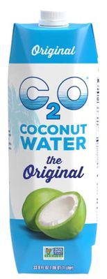 C2O - Organic Coconut Water, The Original Flavor (6 Pack) - Made with Fresh Coconut Water - Plant Based, Non GMO - Natural Hydration, Essential Electrolytes, &amp; Potassium - 6 Tetra Packs, 33.8 FL OZ