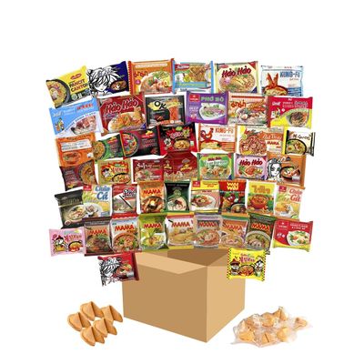High Class Grass Ramen Box Variety Pack of 10 Instant Noodles with Fortune Cookies, Thai, Filipino, Vietnamese, Taiwanese Noodles
