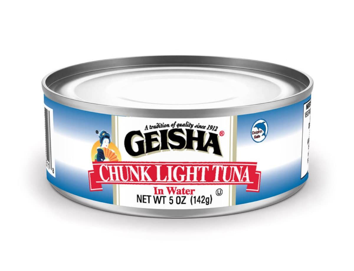 GEISHA Chunk Light Tuna In Water 5oz(Pack of 24), Canned Skipjack Tuna | No Trans Fat - No Sugar Added - Kosher Certified - Gluten Free - Omega 3 - Good Source of Protein