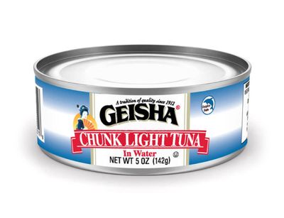 GEISHA Chunk Light Tuna In Water 5oz(Pack of 24), Canned Skipjack Tuna | No Trans Fat - No Sugar Added - Kosher Certified - Gluten Free - Omega 3 - Good Source of Protein