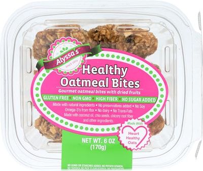 Alyssas Oatmeal Bites  Gluten Free Cookies, Healthy Snacks from The Bakery  Sugar Free Soft Cookies, Low Carb, Keto Protein Snacks  Gluten Free Snacks for Kids  8 Cookies per Box, 1 Pack