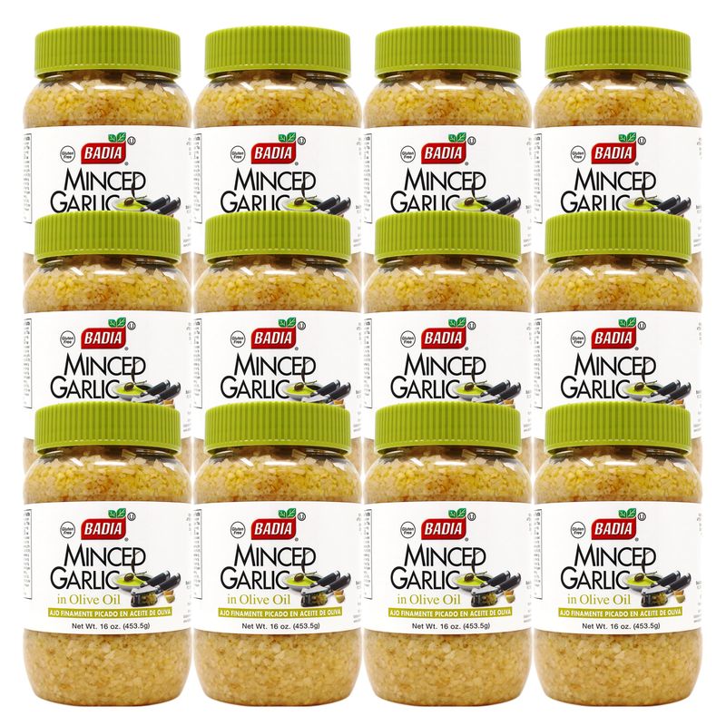 Badia Minced Garlic in Olive Oil, 16 Ounce (Pack of 12)