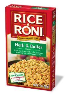 Rice A Roni, Herb and Butter Flavored Rice, 6oz Box (Pack of 6)