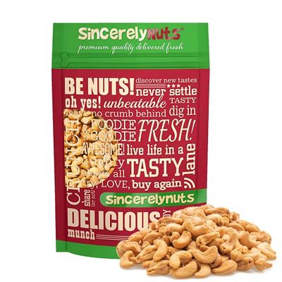 Sincerely Nuts - Whole Cashews - Roasted and Unsalted | High in Protein Everyday Healthy Snack - Rich in Nutrients |Vegan, Keto &amp; Kosher | Gourmet Quality Vegan Cashew - 2 (LB). Bag