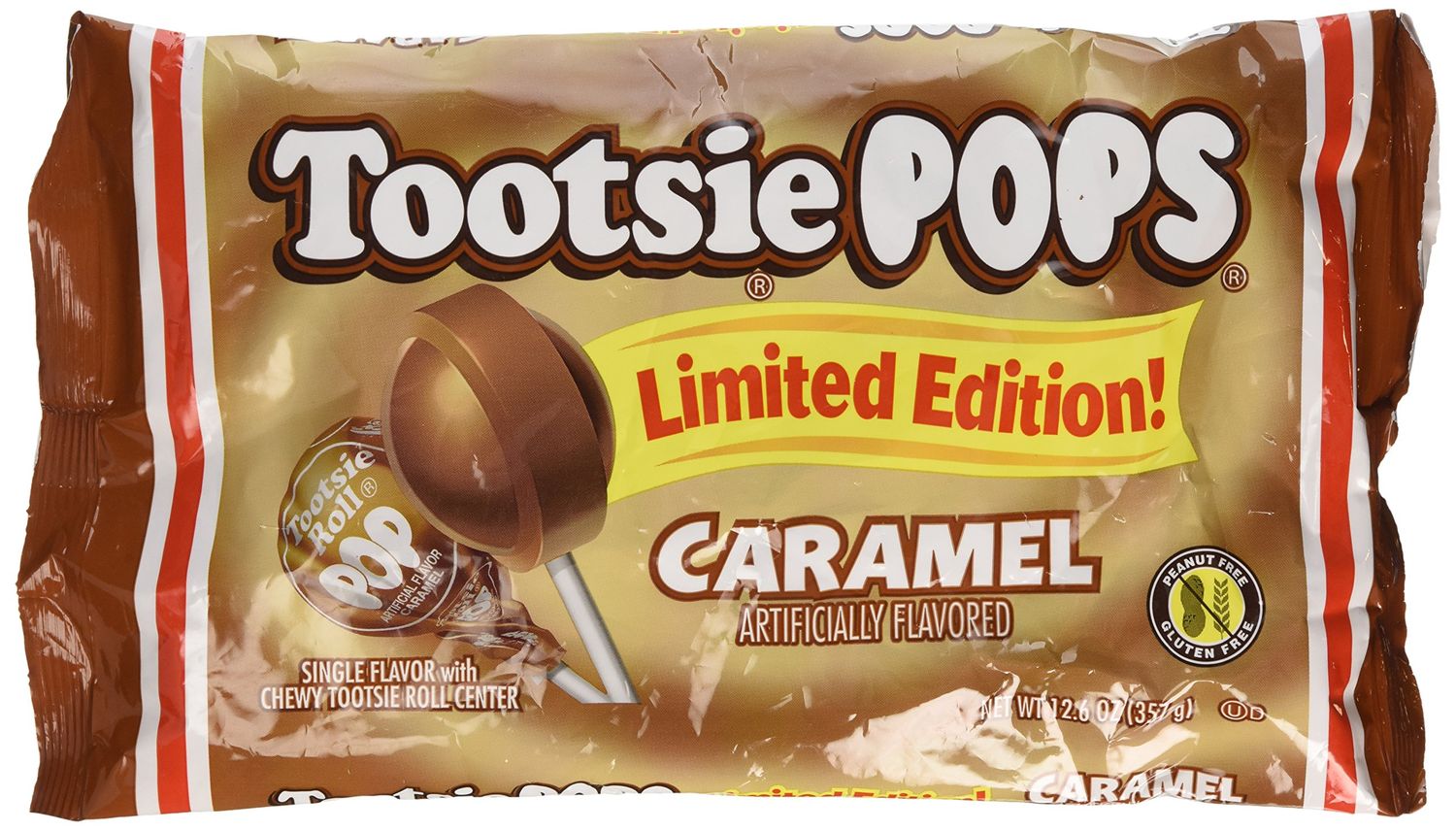 Tootsie POPS Limited Edition Caramel Lollipops 12.6 oz (Pack of 2) 42 TOTAL POPS