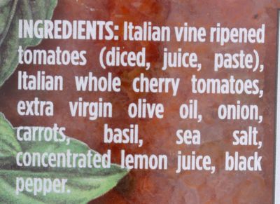 Sacla Whole Cherry Tomatoes &amp; Basil Pasta Sauce, Vegan, 24 Ounces (Pack Of 6)