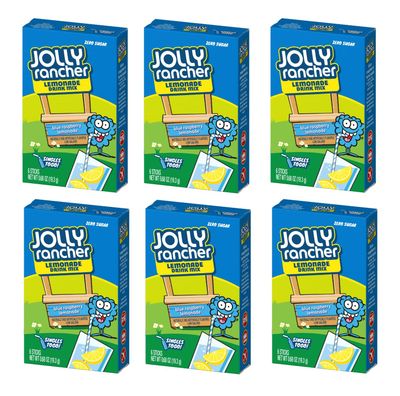 Jolly Rancher SINGLES TO GO! Blue Raspberry Lemonade, 6 boxes with 6 packets each - 36 total servings