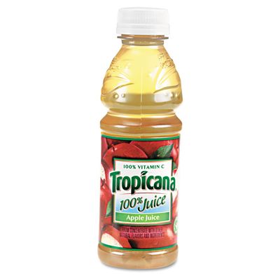 Tropicana 57178 100% Juice, Apple, 10oz Bottle, 24/Carton (Packaging May Vary)