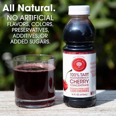 Cherry Bay Orchards Tart Montmorency Cherry Concentrate (3 Pack 16 Oz Bottle) - All Natural Juice Sleep Aid - GMO & Gluten Free, Kosher Certified, Antioxidants, No Added Sugar or Preservatives
