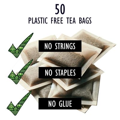 Thai Lemongrass Tea - 50 Refreshing Lemon Grass Tea Bags Infused with Aromatic Pandan, Organic Caffeine Free Tea, Perfect for Ice Tea &amp; Hot Tea. Vegan-Friendly, Zero Sugar Drinks- Ideal for Tea Gifts