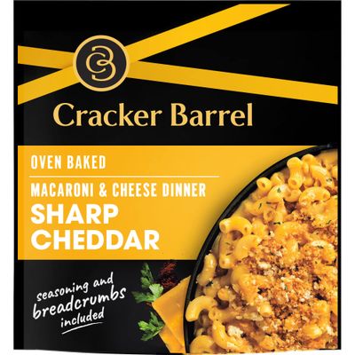 Cracker Barrel Sharp Cheddar Oven Baked Macaroni &amp; Cheese Dinner (12.3 oz Bag)