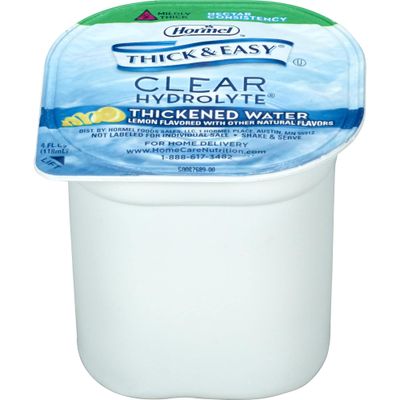 Hormel Thick &amp; Easy Hydrolyte Nectar Consistency Thickened Water 4 Ounce (Pack of 24)