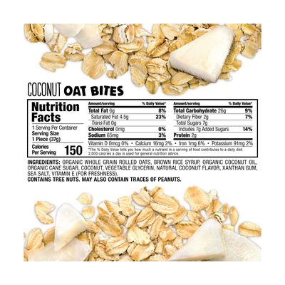 Bobo's Oat Bites, Coconut, 1.3 Ounce - 5 Count (Pack of 1)
