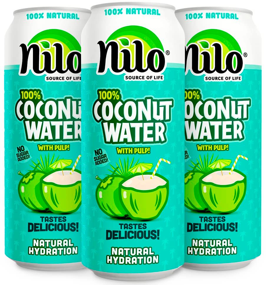 NILO 100% Pure Coconut Water | Naturally Hydrating Electrolyte Drink | Smart Alternative to Coffee, Soda, and Sports Drinks (Pack of 12) 10.8 Ounce