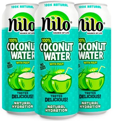 NILO 100% Pure Coconut Water | Naturally Hydrating Electrolyte Drink | Smart Alternative to Coffee, Soda, and Sports Drinks (Pack of 12) 10.8 Ounce