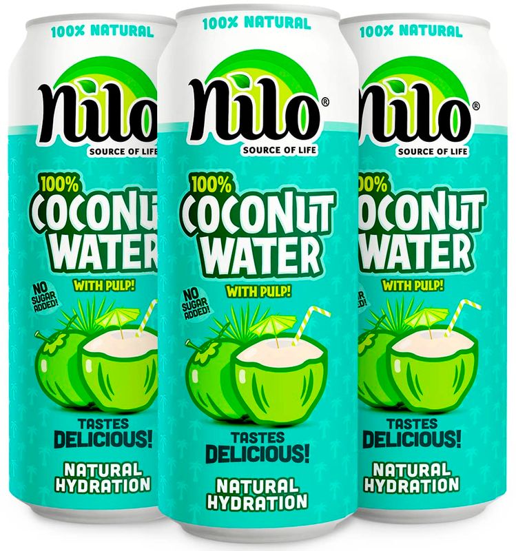 NILO 100% Pure Coconut Water | Naturally Hydrating Electrolyte Drink | Smart Alternative to Coffee, Soda, and Sports Drinks (Pack of 12) 10.8 Ounce