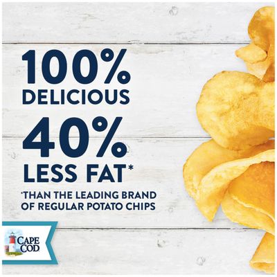 Cape Cod Potato Chips, Less Fat Sea Salt &amp; Vinegar Kettle Chips, 7.5 Oz
