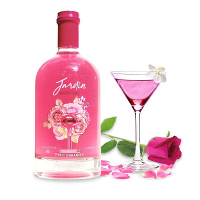 PREMIUM Rose Keto Mocktail Drink Mix, Alcohol Free, Skinny, Sugar Free Cocktail Mixers - Rose Water for Mocktails - Aromatic and Floral, Drink Glitter - (25.4 Fl Oz)