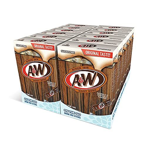A&amp;W Root Beer on the go Drink Mix, 6-0.53 oz Packets (Pack of 12, Total of 72 Packets)
