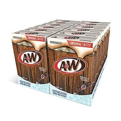 A&amp;W Root Beer on the go Drink Mix, 6-0.53 oz Packets (Pack of 12, Total of 72 Packets)