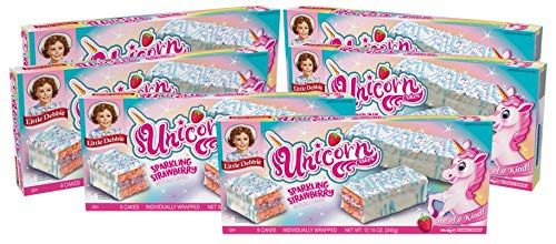 Little Debbie Unicorn Cakes, 48 Individually Wrapped Strawberry Cakes, 8 Count (Pack of 6)