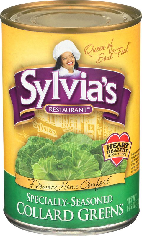 Sylvia&#39;s Specially-Seasoned Collard Greens, 14.5 Ounce Cans (Pack of 12)